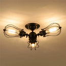 Axyaa Industrial Vintage Ceiling & Wall Lights: Metal Iron Cages for Living Room & Bedroom