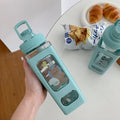 Axyaa Kawaii Shaker Water Bottle with Straw Sticker  ]];