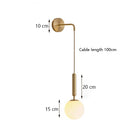 Axyaa Scandinavian LED Wall Lamp Nordic Round Bedside Reading Light E27