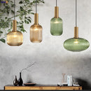 Axyaa Nordic Glass Pendant Light for Bedroom Dinning Living Room - Modern LED Hanglamp