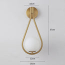 Axyaa Modern LED Metal Glass Wall Lamp for Bedroom Living Room Decoration