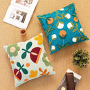 Axyaa Floral Embroidery Pillow Cover 45x45cm Soft Cozy Home Decor