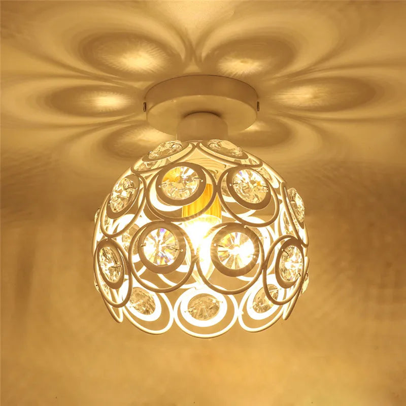 Axyaa Crystal Chandelier Ceiling Light for Bedroom Kitchen Hallway Entryway