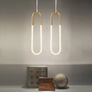 Axyaa Gold U Style Pendant Lights for Living Room - Energy Saving Hanglamp
