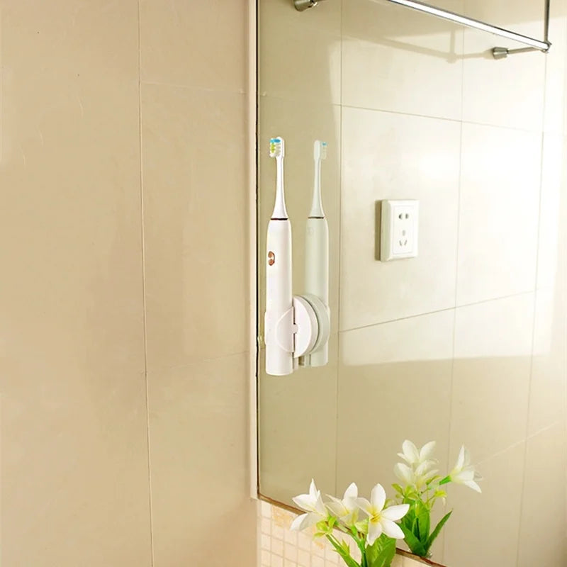 Axya Electric Toothbrush Holder: Stylish Wall Mount Organizer with Drainage