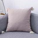 Axyaa Boho Tassled Cushion Cover in Beige/Grey/Blue/Yellow, 30x50cm/45x45cm
