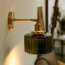 Axyaa Green Glass Nordic Wall Sconce Copper Lighting LED Luminaria