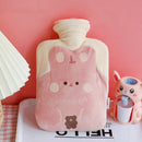 Axyaa Kawaii Bear Hot Water Bottle Plush PVC Cute Hand Foot Warmer