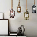 Axyaa Vintage Industrial Hemp Rope Pendant Light Chandelier - LED Ceiling Lamp