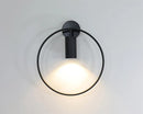 Axyaa Modern Black Gold Circle LED Wall Lamp Bedside Indoor Lighting