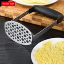 Axyaa Stainless Steel Potato Masher & Garlic Press Kitchen Gadget