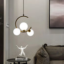 Axyaa Glass Ball Pendant Lamp G9 LED Modern Pendant Light for Living Room