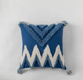 Moroccan Style Navy Blue Zigzag Pillow Cover 45x45cm Axyaa