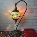 Axyaa Vintage Turkish Mosaic Glass Table Lamp Bedside Bed Light
