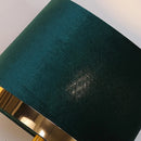 Axyaa Luxe Gold-Edged Cloth Lampshade for Bedroom Floor & Bedside Lamps