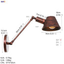 Axyaa Industrial Swing Arm LED Wall Sconce Vintage Style Loft Bedroom Lamp