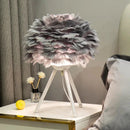 Axyaa Feather Table Lamp: Modern & Romantic Bedroom Decor