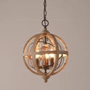 Axyaa Antique Globe Wood Chandelier for Bedroom Living Room Kitchen