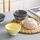 Axya 4.5 Inch Ceramic Soup Bowl Set for Kitchen Tableware and Dining