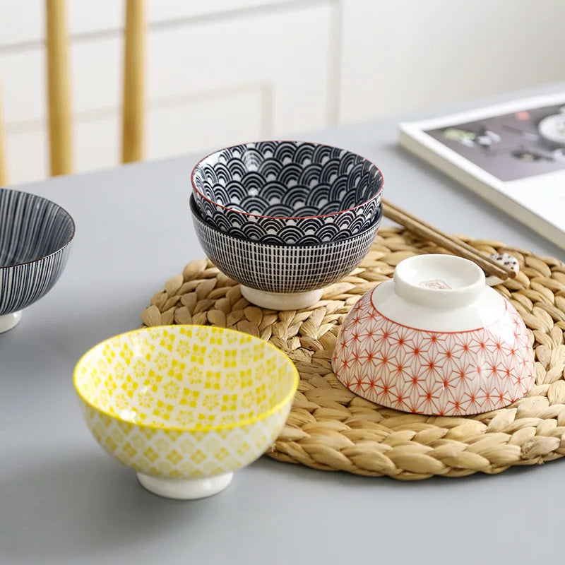 Axya 4.5 Inch Ceramic Soup Bowl Set for Kitchen Tableware and Dining