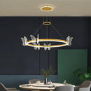 Axyaa Luxury Crystal Chandelier: Modern Nordic LED Lighting Set for Living Room, Restaurant & Bedroom