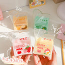 Axyaa Kawaii Strawberry Milk Carton Glass Cup - 380ml Square Creative Breakfast Cup