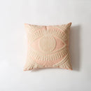 Axyaa Ivory Navy Cotton Embroidery Throw Pillow Cover Pink Decor Pillowcase