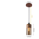 Nordic Modern LED Pendant Light Wood Color Glass Hanging Lamp Axyaa