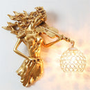 Axyaa Gold Luxury Crystal Wall Lamp for Elegant Indoor Lighting