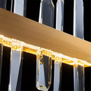Axyaa Gold Art Deco Crystal Chandelier LED Lighting 40W Luxury for Living Room