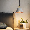 Axyaa Industrial Edison Pendant Lights for Bedroom Dinning Room Cafe - Cement Finish
