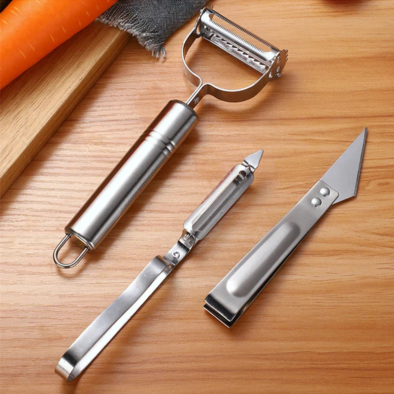 Axyaa Stainless Steel Peeler Slicer Grater for Fruits and Vegetables