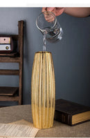 Luxury Gold Ceramic Vase by Axyaa - Elegant Porcelain Flower Vase for Home Decor