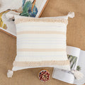 Axyaa Bohemian Cotton Cushion Cover 30x50cm/45x45cm Beige for Home Decor