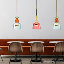 Axyaa Nordic Macaron LED Pendant Lights Glass Candy Color Children Room Hanging Lamp