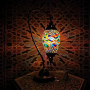 Axyaa Mosaic Swan Table Lamp: Vintage Art Deco Glass Bedside Light