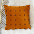 Axyaa Woolen Cross Cushion Cover 45x45cm in Grey, Black, Orange, Navy Blue