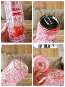 Axyaa Kawaii Fashion Cans Summer Ice Cup Plastic Water Bottle with Lid