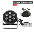 Axyaa 7X12W RGBW / 7x18W RGBWA+UV LED Flat Par Light - Ultra-Quiet, Portable Brightness