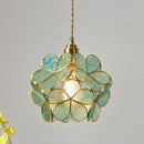 Axyaa Flower Glass Pendant Lights - Modern LED Hanging Lamp for Dining Decor