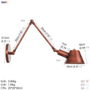 Axyaa Industrial Swing Arm LED Wall Sconce Vintage Style Loft Bedroom Lamp