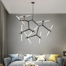 Axyaa Glass Branch Chandelier: Modern Designer Lighting for Home, Hotel & Farmhouse