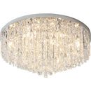Axyaa Modern Bedroom Crystal Ceiling Lamp Gold/Chrome Steel LED Lights