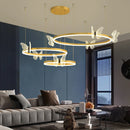 Axyaa Nordic Butterfly Crystal Chandelier: Modern Luxury Lighting for Living Room, Bedroom & Dining Area