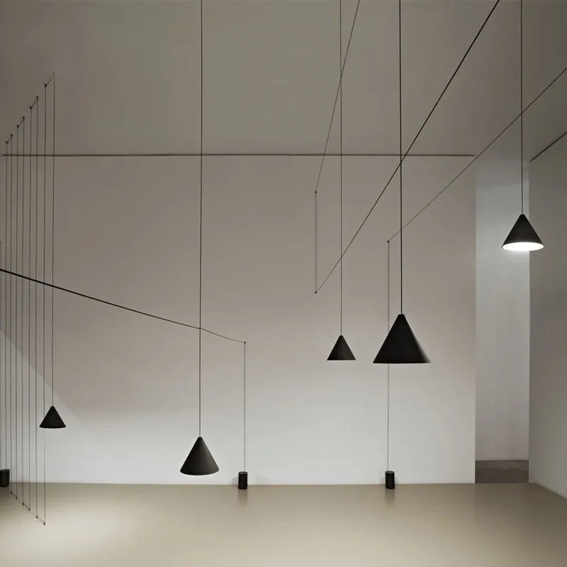 Axya Geometric Pendant Light: Modern LED Hanging Lamp for Living Room & Bedside.