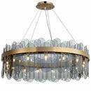 AXYAA Luxury Gold Metal Adjustable LED Chandeliers with Grey/White Glass - Nordic Loft Luminarias