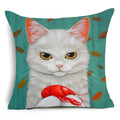Cartoon Cat Pet Pillow Cover for Home Sofa Decor by Axyaa