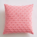 Axyaa Fish Scale Cushion Cover in Pink Grey Cream Yellow Blue Square Pattern