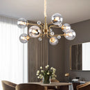 Axyaa Glass Bubble Chandelier: Vintage Industrial Lighting Design for Living, Bedroom, Kitchen Island