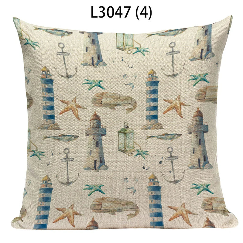 Axyaa Ocean Life Pillow Covers for Home Decor